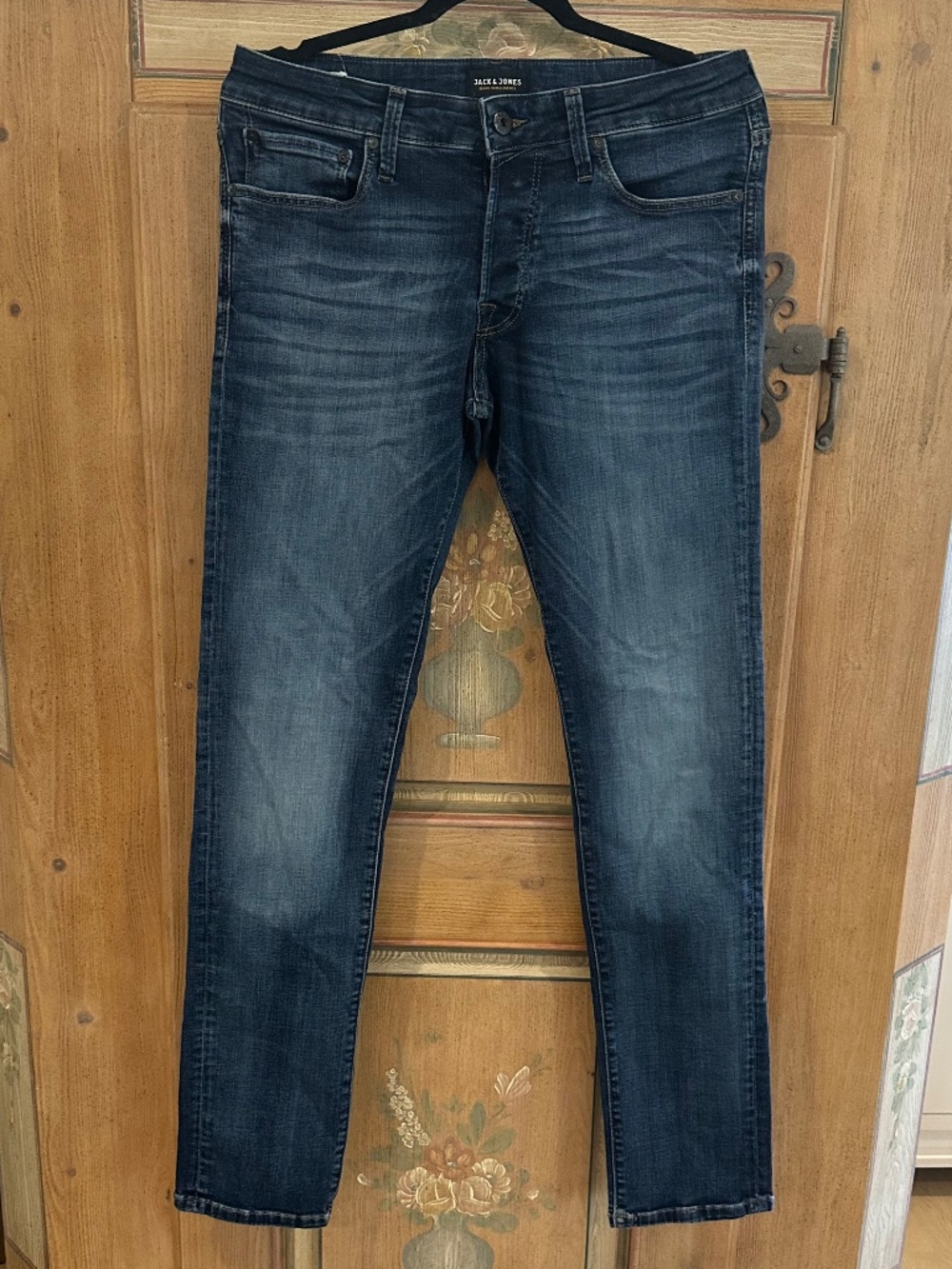 Men's - JACK & JONES - Slim Straight Medium Rise Denim Jeans - Size 32/34